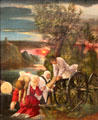 Recovery of Florian's body panel from St Florian Legend cycle of paintings by Albrecht Altdorfer at Germanisches Nationalmuseum. Nuremberg, Germany