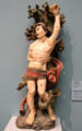 St Sebastian woodcarving by Peter Dell the Elder from Landshut at Germanisches Nationalmuseum. Nuremberg, Germany.