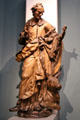 St Luke the Evangelist woodcarving by Ehrgott Bernhard Bendl from Augsburg at Germanisches Nationalmuseum. Nuremberg, Germany.
