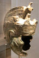 Bronze Roman infantry parade helmet found in Bavaria at Germanisches Nationalmuseum. Nuremberg, Germany.