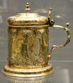 Covered silver tankard by Veit Koch from Breslau at Germanisches Nationalmuseum. Nuremberg, Germany