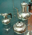 Silver coffee set by Adolf von Mayrhofer of Munich at Germanisches Nationalmuseum. Nuremberg, Germany.