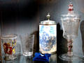 Collection of German glass at Tucher Mansion Museum. Nuremberg, Germany.