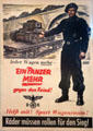 Nazi propaganda poster to urge production of rail wagons at Nuremberg Transport Museum. Nuremberg, Germany.