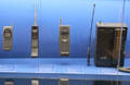 Wireless mobile telephones at Museum of Communications in Nuremberg Transport Museum. Nuremberg, Germany.
