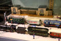 Antique model train rolling stock at City Toy Museum. Nuremberg, Germany.