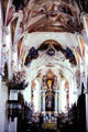 St Magnus Abbey Church interior (remodeled Baroque style ). Bad Schussenried, Germany.