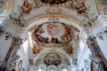 Ceiling ornamentation at Ottobeuren Abbey. Ottobeuren, Germany.