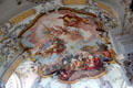 Ceiling fresco featuring church leaders at Ottobeuren Abbey. Ottobeuren, Germany.