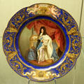 Plate with portrait of Louis XIV, King of France, manufactured by Sèvres & München, belonging to Ludwig II, at King Ludwig II Museum. Chiemsee, Germany.