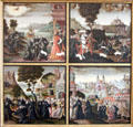 Scenes from the life of St. Mang painting by Allgäuer Meister in State Gallery at Hohes Schloss zu Füssen. Füssen, Germany