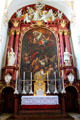 Main altar in St Lorenz Basilica. Kempten, Germany.