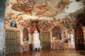 Living quarters room, decorated in baroque fashion at Kempten Residenz. Kempten, Germany.