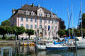 Finanz Amt customs building on harbor front. Lindau im Bodensee, Germany.