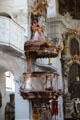 Gilt & marble baroque pulpit in Notre Dame Cathedral. Lindau im Bodensee, Germany.