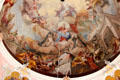 Baroque ceiling fresco at St Peter & Paul church. Oberammergau, Germany.