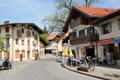 Local style buildings on main street. Oberammergau, Germany.