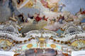 Baroque filigree plasterwork at Wieskirche. Steingaden, Germany.