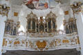 Baroque organ at Wieskirche. Steingaden, Germany.