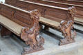 Carved pews at Wieskirche. Steingaden, Germany.