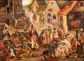 The Seven Works of Mercy painting by Pieter Brueghel Younger at Museum of Bread and Art. Ulm, Germany.