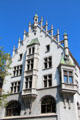 Heritage Germanic-style building on Münsterplatz. Ulm, Germany.