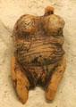 Headless ivory female figure from caves of Swabian Alb at Ulmer Museum. Ulm, Germany