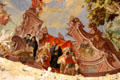 Detail of ceiling fresco including Benedictines in library of Kloster Wiblingen. Ulm, Germany.