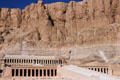 Great Temple of Deir el-Bahri under escarpment in Thebes. Egypt.