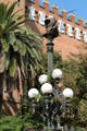 Lampstand by Gaudi at Museum of Zoology. Barcelona, Spain.