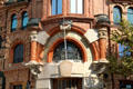General Catalana de Electricidad building portal detail. Barcelona, Spain.
