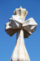 Gaudi's four-armed cross atop at Casa Batlló. Barcelona, Spain