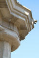 Detail of edge of Hypostyle Hall in Parc Güell. Barcelona, Spain.