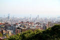 View from Parc Güell to center of Barcelona. Barcelona, Spain.