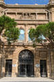 Library entrance of Palau Nacional on Montjuïc hill. Barcelona, Spain.