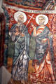 Fresco detail of Sts Andrew & Peter from Abbey of St Peter of Sea of Urgell at Museu Nacional d'Art de Catalunya. Barcelona, Spain.