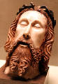 Carving of head of Christ by Jaume Cascalls at Museu Nacional d'Art de Catalunya. Barcelona, Spain.