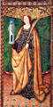 Ste. Barbara painting by an artist of Aragon at Museu Nacional d'Art de Catalunya. Barcelona, Spain.
