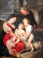 Mary, Christ, John the Baptist & St Isabel painting by Peter Paul Rubens at Museu Nacional d'Art de Catalunya. Barcelona, Spain.