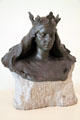 Bust of a women representing Barcelona by Eusebi Arnau at Museu Nacional d'Art de Catalunya. Barcelona, Spain.