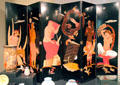 Folding screen by Francesc d' Assis Gali-Ramon at Museum of Decorative Arts. Barcelona, Spain.