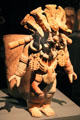 Ceramic anthropomorphic figure from Jama-Coaque Culture, Ecuador at Barbier Mueller Precolumbian Art Museum. Barcelona, Spain.