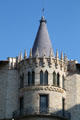 Neo-Gothic tower of Casa Pons i Pascual. Barcelona, Spain.