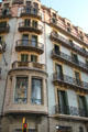 Bays & balconies on Eixample building on Rambla de Catalunya 105. Barcelona, Spain.