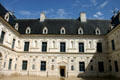 Chateau courtyard. Ancy-la-Franc, France.