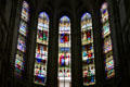 Stained glass windows of Cathedral St. Lazarre. Autun, France.