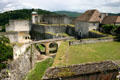 Moat of Citadel. Besançon, France.