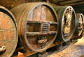 Wine casks in Unterlinden Museum. Colmar, France.