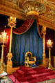 Former King's bedroom converted to throne room by Napoleon I in Fontainbleau Palace. Fontainbleau, France.