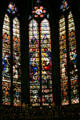 Stained-glass windows from ambulatory of Cathedral. Metz, France.